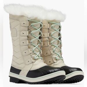 Sorel Tofino II fawn beige Winter waterproof snow Boots with White Fur